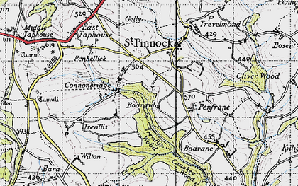 Old map of Connon in 1946