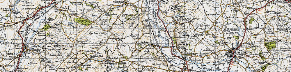Old map of Cononley in 1947