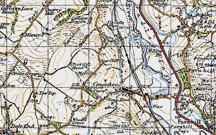 Old map of Cononley Woodside in 1947