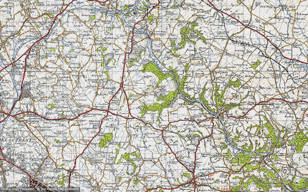 Old Map of Consall, 1946 in 1946