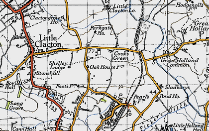 Old map of Cook's Green in 1946