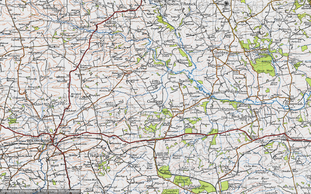 Old Map of Cookbury, 1946 in 1946