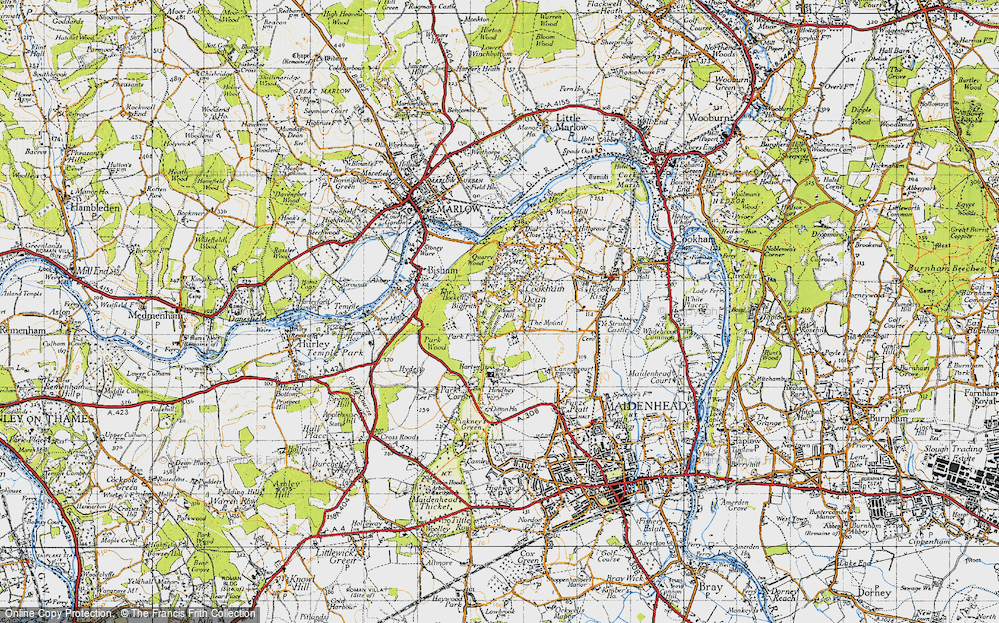 Old Map of Cookham Dean, 1947 in 1947