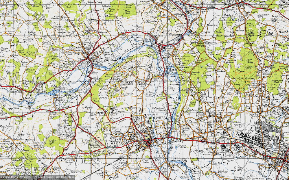 Old Map of Cookham Rise, 1947 in 1947