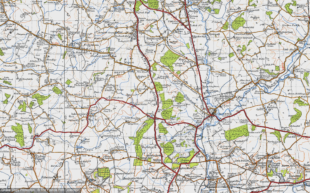 Old Map of Cookhill, 1947 in 1947