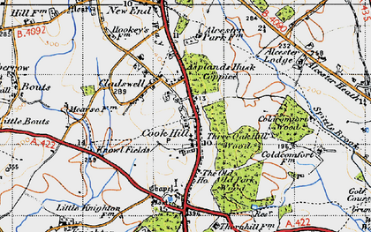 Old map of Cookhill in 1947