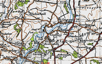 Old map of Cookley in 1947