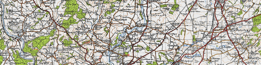 Old map of Cookley in 1947