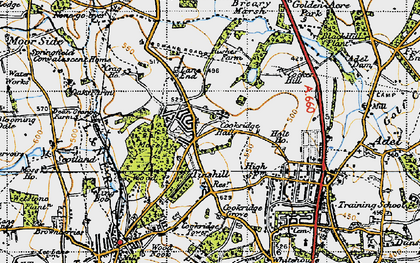 Old map of Breary Marsh in 1947