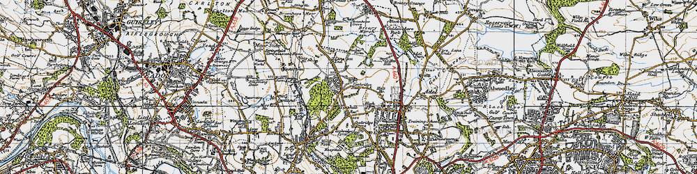 Old map of Cookridge in 1947