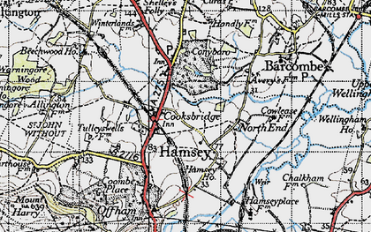 Old map of Cooksbridge in 1940