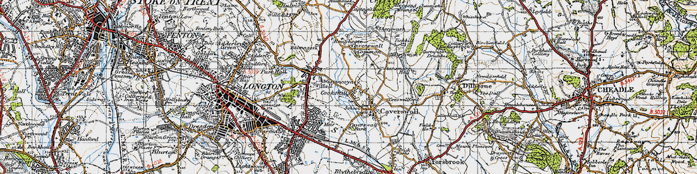 Old map of Cookshill in 1946