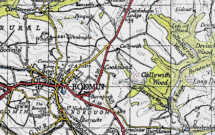 Old map of Berry Tower in 1946
