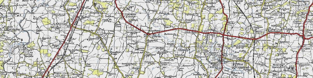 Old map of Coolham in 1940