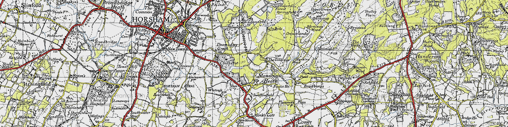 Old map of Bucks Head in 1940