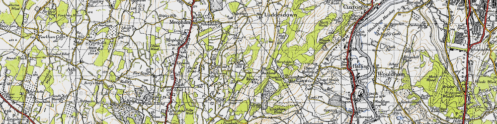 Old map of Coomb Hill in 1946