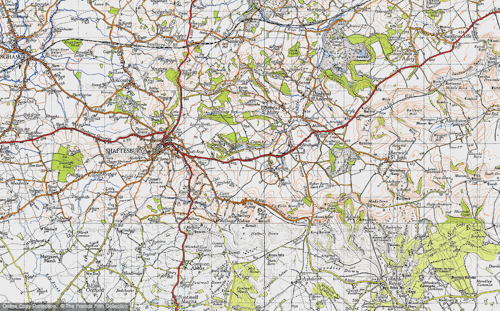 Old Map of Coombe, 1940 in 1940