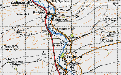 Old map of Coombe in 1940