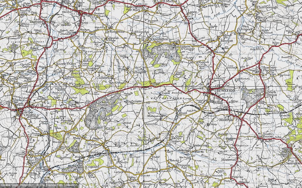 Old Map of Coombe, 1945 in 1945