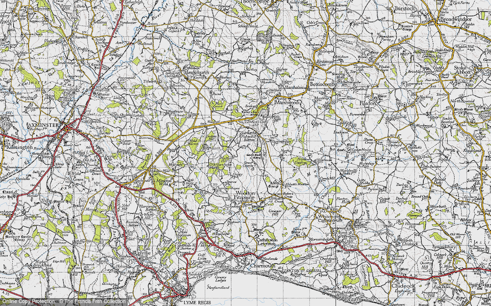 Old Map of Coombe, 1945 in 1945