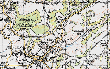 Old map of Wimley Hill in 1946