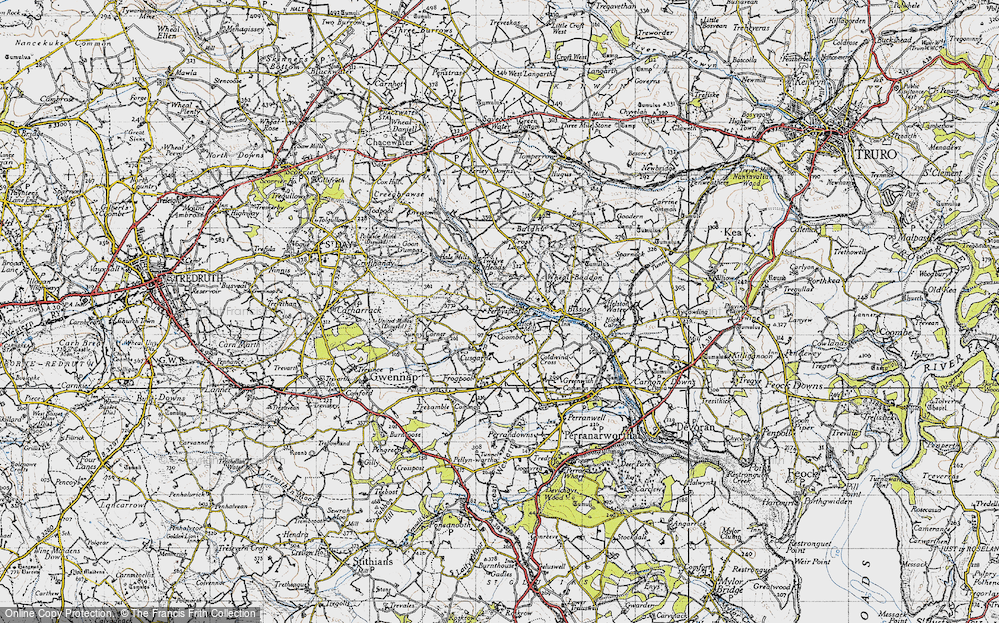 Old Map of Coombe, 1946 in 1946