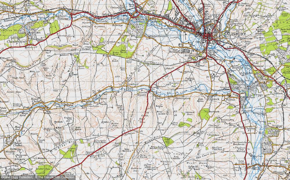 Old Map of Coombe Bissett, 1940 in 1940