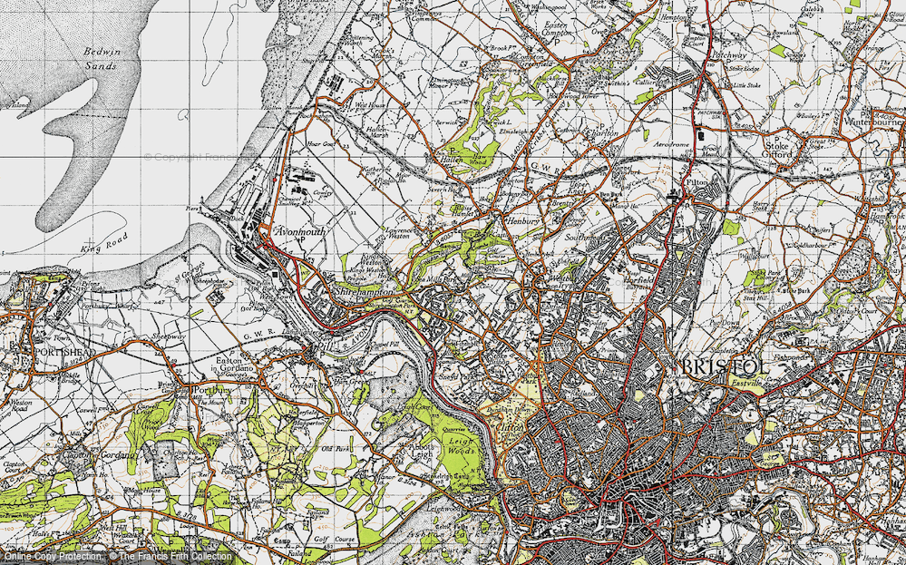 Old Map of Coombe Dingle, 1946 in 1946