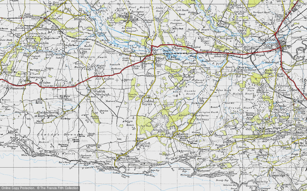 Old Map of Coombe Keynes, 1946 in 1946