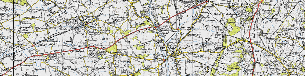 Old map of Coombelake in 1946