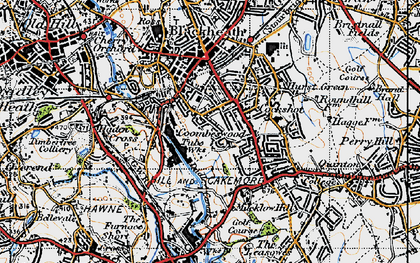 Old map of Coombeswood in 1947