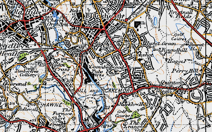 Old map of Dudley Canal in 1947