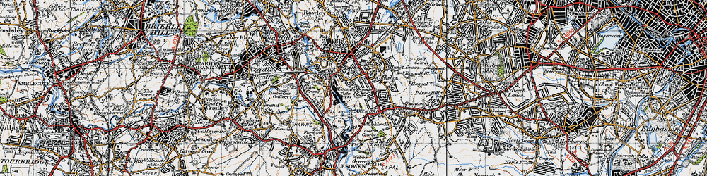 Old map of Coombeswood in 1947