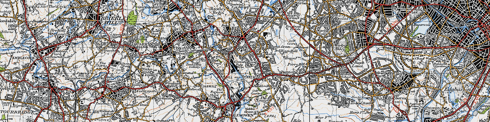 Old map of Dudley Canal in 1947