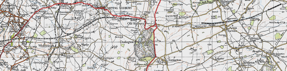 Old map of Coombs End in 1946
