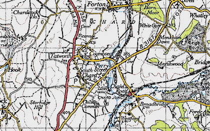 Old map of Coombses in 1945