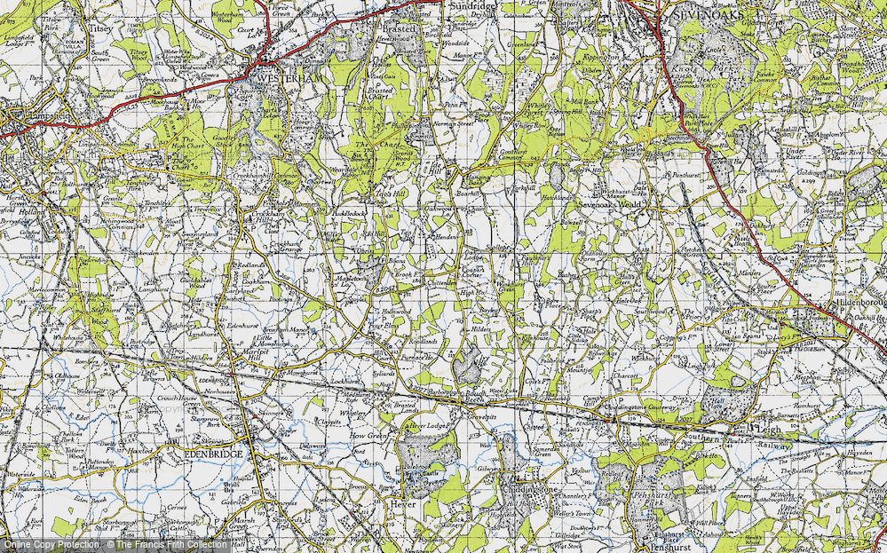 Old Map of Cooper's Corner, 1946 in 1946