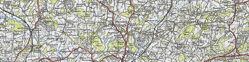 Old map of Cooper's Green in 1940