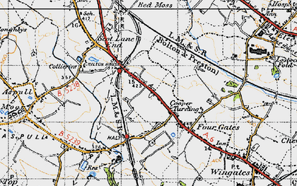 Old map of Cooper Turning in 1947