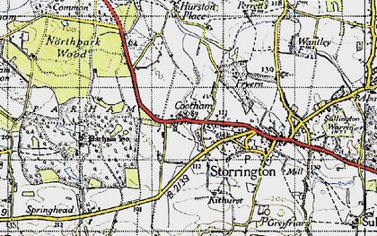Old map of Cootham in 1940