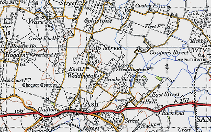 Old map of Cop Street in 1947