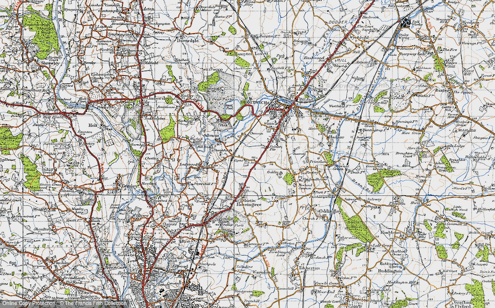 Old Map of Copcut, 1947 in 1947