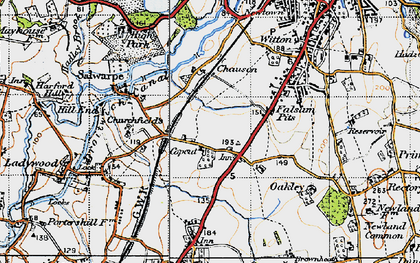 Old map of Copcut in 1947