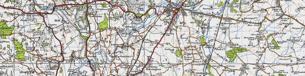 Old map of Copcut in 1947