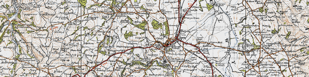 Old map of Copenhagen in 1947