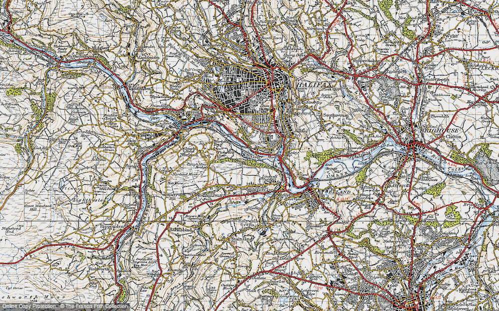 Old Map of Copley, 1947 in 1947