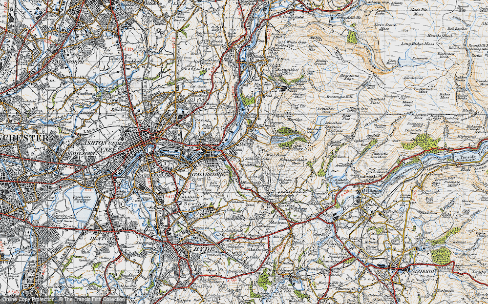 Old Map of Historic Map covering Wild Bank in 1947