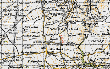 Old map of Coplow Dale in 1947