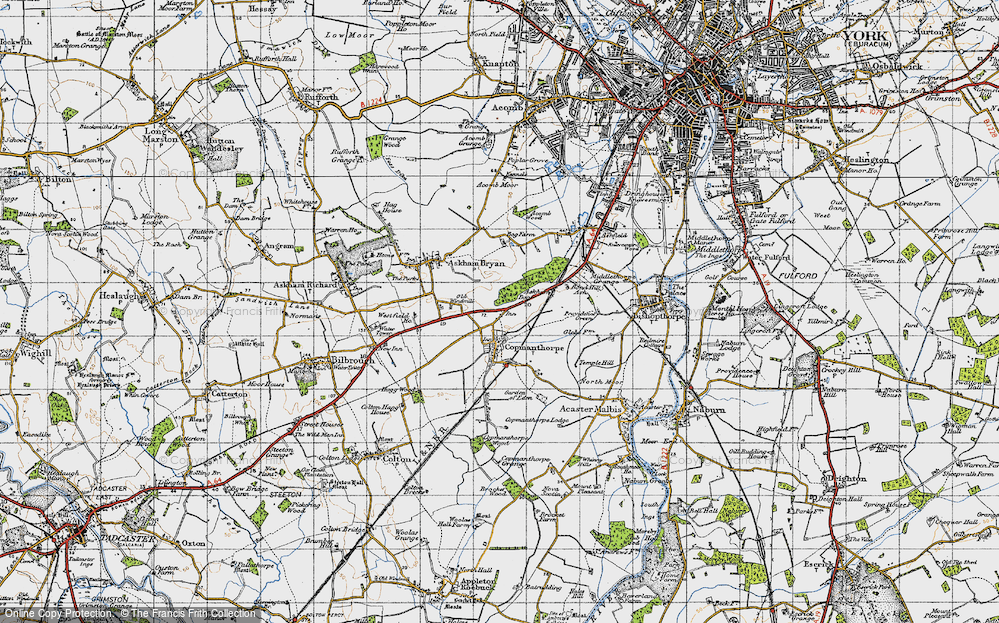 Old Map of Copmanthorpe, 1947 in 1947