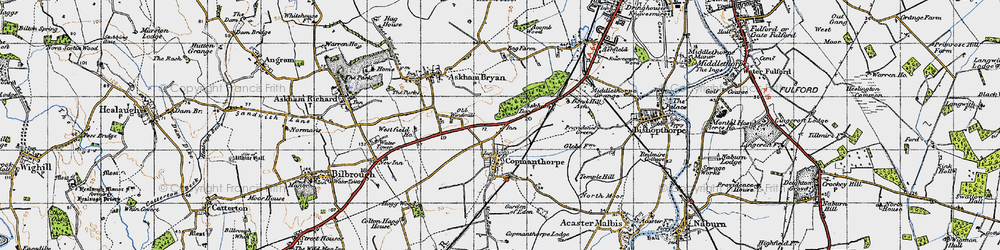 Old map of Copmanthorpe in 1947
